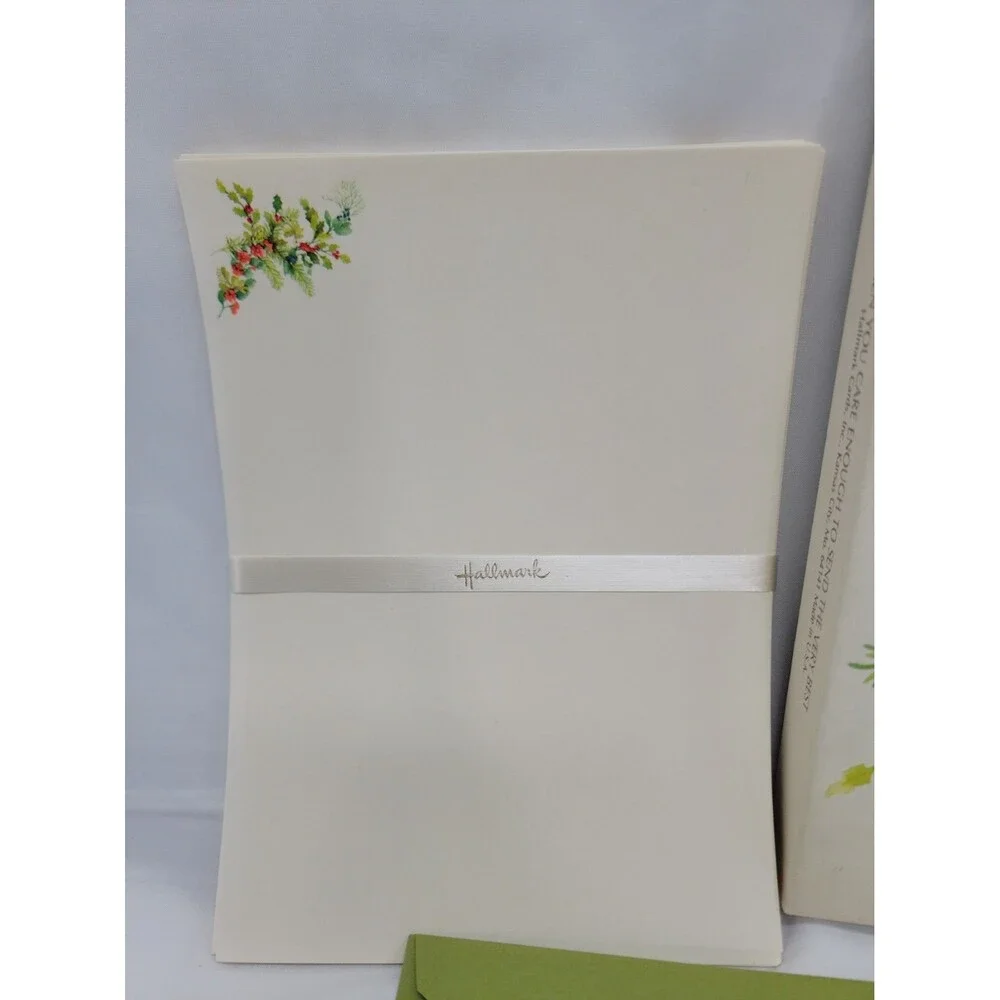 Vintage Hallmark Scented Holiday Stationary Bayberry Scent